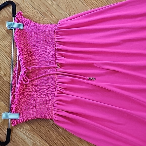 Y2K Hot Pink Juicy Couture Cover Up Pool Sassy SMALL Dress - Vintage - Picture 8 of 9